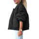 thumbnail image 3 of Chaqueta Acolchada de Mujer, Oversize, de Color Liso, Larga, con Cremallera, Estilo Casual y Bolsillos Negro L, 3 of 8