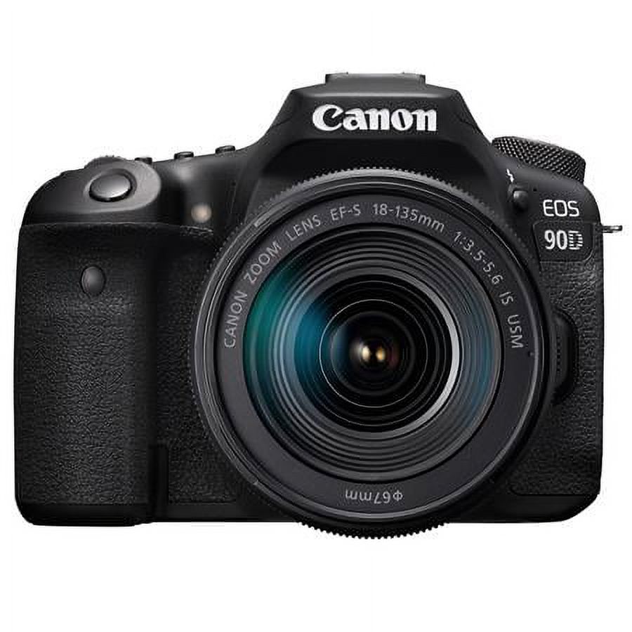 Canon EOS 90D - Digital camera - SLR - 32.5 MP - 4K / 30 fps - 7.5x optical zoom EF-S 18-135mm IS USM lens - Wi-Fi, Bluetooth - image 3 of 8