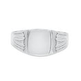 thumbnail image 3 of AFFY 14K White Gold Plated Sterling Silver 925 Square Signet Mens Ring Gift For Men's, Ring Size 10.5, 3 of 3