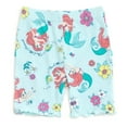 thumbnail image 5 of Disney Princess Little Mermaid Ariel Ribbed Peplum T-Shirt and Shorts Outfit Set Newborn to Little Kid, 5 of 5