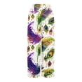 thumbnail image 3 of LWavelet Comfort Fabric Feather Bead Print Wide Leg Pants Women Mardi Gras Festive Wear White XXL, 3 of 5