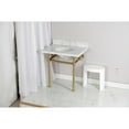 thumbnail image 2 of Kingston Brass Templeton 30 Inch Carrara Marble Console Sink with Brushed Brass Legs, 2 of 6
