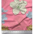 thumbnail image 1 of Soimoi Cotton Voile Fabric Lily Flower Decor Fabric Printed Yard 42 Inch Wide, 1 of 1