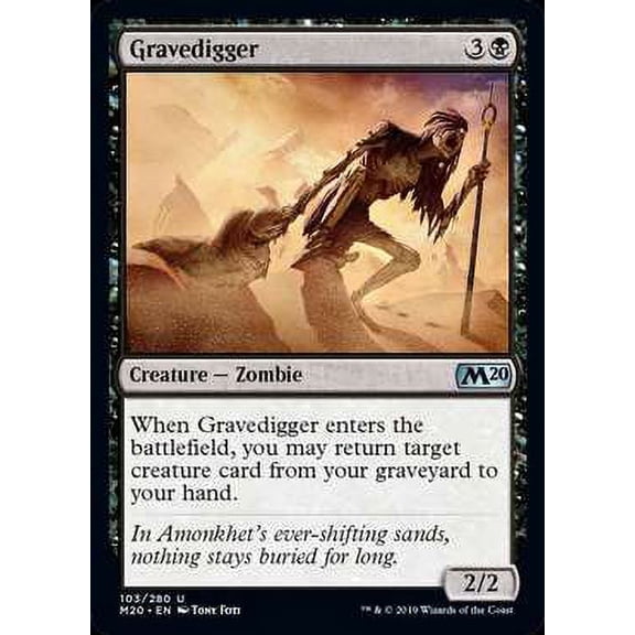 MtG Core Set 2020 Gravedigger #103