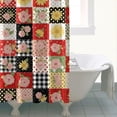 thumbnail image 4 of Pioneer Flower Floral Print Pattern Shower Curtain 72"x84", Bathroom Decorative Shower Curtain Set with 12 Hooks, Waterproof Washable, 4 of 6