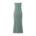 thumbnail image 5 of Women's Strapless Solid Slim Irregular Hem Casual Dress - Sleeveless, Polyester, Spring/Autumn/Winter - Available in S-XXL Sizes, 5 of 6