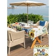 thumbnail image 5 of Outdoor Tablecloth with Umbrella Hole for Patio/Picnic/Party/Camping, Spring Dog Waterproof Table Cloth Rectangle Table Cover Washable, Sunflower Daisy Botanical Watercolor (60"x 84"), 5 of 8