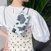 Aellinatey Stylish Cow Print Handheld Wallet PU Card Holder Purse for Fashionable Women