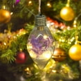 thumbnail image 4 of Kbndieu Clear Christmas Balls Ornaments Gifts, Purple Glowing Christmas Tree Decorations Shatterproof Hanging Bulbs Ornaments for Wedding Christmas, 4 of 6