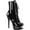 Black Patent/Black, variant on Women's Pleaser Blondie R-1020 Heeled Ankle Bootie