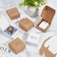 thumbnail image 4 of 30 Pack 2 Colors Square Kraft Paper Gift Boxes 2.2 x 2.2 x 1 inches Fold Kraft Paper Gift Box Rectangular Cardboard Boxes for Birthday Gifts Wedding Party Proposal Crafting Packaging, 4 of 9