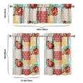thumbnail image 6 of Kitchen Curtains 36 Inch Short - 3 Panel Set, Vintage Floral Butterfly Bee Botanical Print, Rod Pocket Window Curtain for Farmhouse, Modern Rustic, Spring Summer Decor, Easy Wash, 6 of 6