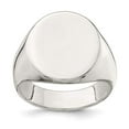 thumbnail image 4 of 925 Sterling Silver 19x16mm Closed Back Signet Ring Size 10, 4 of 7
