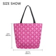 thumbnail image 5 of Large Canvas Bag 13.5x5.1x15 Inch Canvas Bag Shopping Canvas Bag Suitable For Outing Shopping Travel Out Of Large Capacity Storage Dark Pink Pattern, 5 of 9