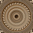 thumbnail image 1 of Ahgly Company Tapis d'Intérieur Lavable en Machine Carré Rouge Nuit, 4 Pieds Carré, 1 of 7