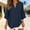 Navy, variant on Graphic Tees for Women Casual Blend Top with Button-Down Front Relaxed Fit Lightweight breathable Summer Shirt for Daily Solid Color Easy Care Red S