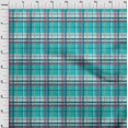 thumbnail image 3 of oneOone Cotton Cambric Turquoise Blue Fabric Madras Check Sewing Craft Projects Fabric Prints By Yard 56 Inches Wide, 3 of 4