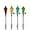Blue/Green/Red/Yellow 1, variant on Westcharm 4 Pack 60 Inch Glass Garden Torch Light with Swirling Metal Ground Pole - Burning Citronella Torch Fuel | Outdoor Lighting for Party Patio Pathway Garden Garden Décor - Green