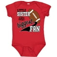 thumbnail image 3 of Inktastic Little Sister and Biggest Fan Football Player Girls Baby Bodysuit, 3 of 5