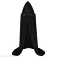 thumbnail image 2 of JTieacloth Hooded Cloak Velvet Cape for Women Long Witch Cape Party Dress Up Stage Performance, 2 of 4