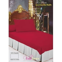 Violet Linen Box Pleated BedSkirt Pattern, Luxury Ultra Soft Polyester Solid Microfiber Luxury Hotel Quality Fabric, Grey, Full, Luxurious, Bedding Bed Skirt for One Bed