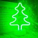 thumbnail image 2 of Luces de árbol de Navidad verdes con luz de letrero de neón navideño, batería/EE. UU., 2 of 5