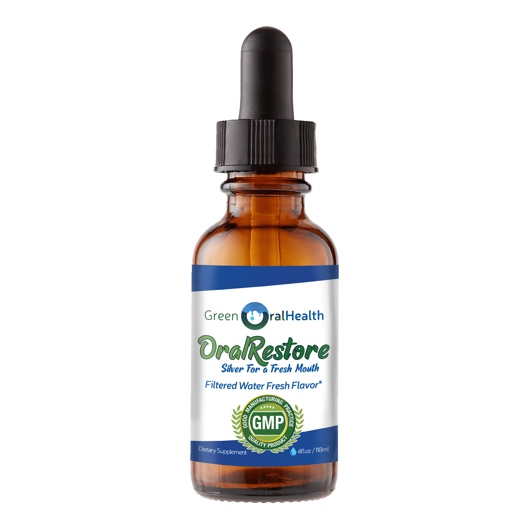 Oral Restore Colloidal Silver Bad Breath Natural Remedy 40 Ppm