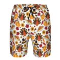thumbnail image 3 of Pofeuu turkey hat Pumpkin Prin Men's Swim Trunks Quick Dry Bathing Suit Swimming Board Shorts Mesh Lining Beach Swimwear-XX-Large, 3 of 6