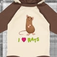 thumbnail image 4 of Inktastic I Love Rats Boys or Girls Long Sleeve Baby Bodysuit, 4 of 5