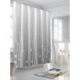 thumbnail image 3 of Fsddascl Gray Flower Shower Curtain Set - 72" x 78" Washable Bathtub Curtain with 12 Hooks, Geometric Stripe Gradient Branch Minimalist Waterproof Fabric Stall Shower Curtains for Bathroom/Bathtub, 3 of 6