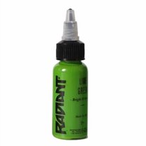 Radiant Colors Tattoo Ink Professional Tattooing Inks Fluid Vegan Pigments 1/2 oz Half Ounce Lime Green