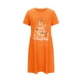 thumbnail image 2 of TMOYZQ Womens Christmas Nightgowns Short Sleeve Crew Neck Cute Print T Shirt Dresses Casual Loose Fit Lounge Christmas Party T Shirt Dress Nightgowns, 2 of 5
