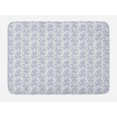 thumbnail image 1 of Ethnic Bath Mat, Soft Toned Shabby Traditional Culture Heritage Persian Effects Sacred Motif, Non-Slip Plush Mat Bathroom Kitchen Laundry Room Decor, 29.5 X 17.5 Inches, Dark Blue White, Ambesonne, 1 of 2