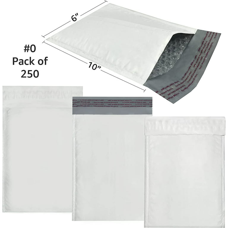 White Poly Bubble Mailers in Square Sizes, Sturdy and Durable Shipping  Bags, Bubble Bags, Pad Envelopes for Packaging and Mailing PACKAROO® 