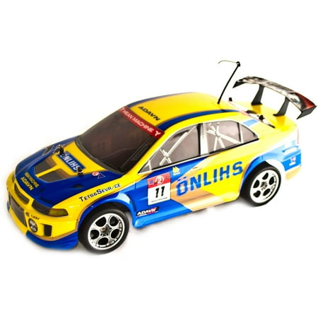 ALEKO 1/10 On Road Car 27MHz NiCd Battery Remote Control Car, Yellow