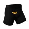 thumbnail image 3 of The Threat Level Midnight - Shinesty Black Ball Hammock Pouch Underwear With Fly  XS, 3 of 5
