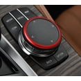 thumbnail image 2 of Xotic Tech JDM Metal Aluminum Center Console iDrive Multimedia Controller Knob Decor Ring Cover for BMW Red, 2 of 7