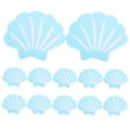 thumbnail image 4 of HONMEET Bathtub Anti Slip Stickers Easy to Use Shell Shape Blue 12Pcs 3.7X3.0X0.04In Peva, 4 of 8