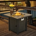 thumbnail image 5 of Nuu Garden 30'' Patio Fire Pit Table, 50,000 BTU Propane Gas Fire Pit for Outside Patio, With Lid and Lava Rocks, Ceramic Tile Tabletop, Black, 5 of 11
