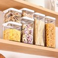 thumbnail image 1 of Herramientas TAKTUK, juego de utensilios de cocina, recipientes herméticos para cereales, latas selladas para granos y otros cereales, de plástico transparente, apto para uso alimentario, para, 1 of 8