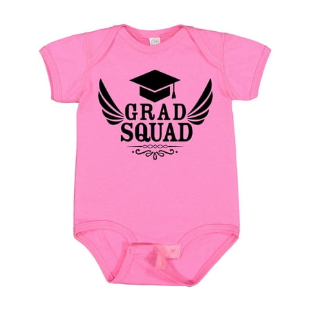 

Inktastic Grad Squad with Graduation Cap and Wings Boys or Girls Baby Bodysuit