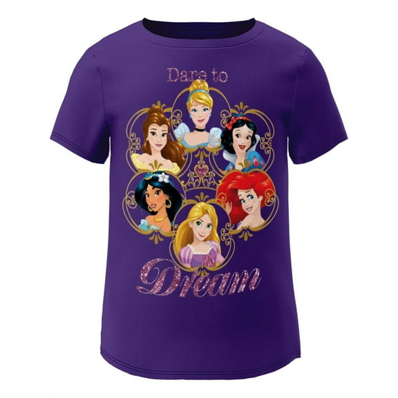 Disney Princesses Purple Youth Fashion Tee, XS-L (Girl's)