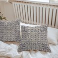 thumbnail image 6 of Throw Pillow Covers 16x16 Inch Set of 2, Blue Boho Waterproof Outdoor Pillow Covers, Vintage Ethnic Tribe Abstract Art Floral Decorative Cushion Pillowcases for Couch, Sofa, Bed, Garden, Patio, 6 of 9