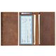 thumbnail image 2 of Funda de chequera CoBak de piel auténtica con bloqueo RFID, color marrón, 2 of 9