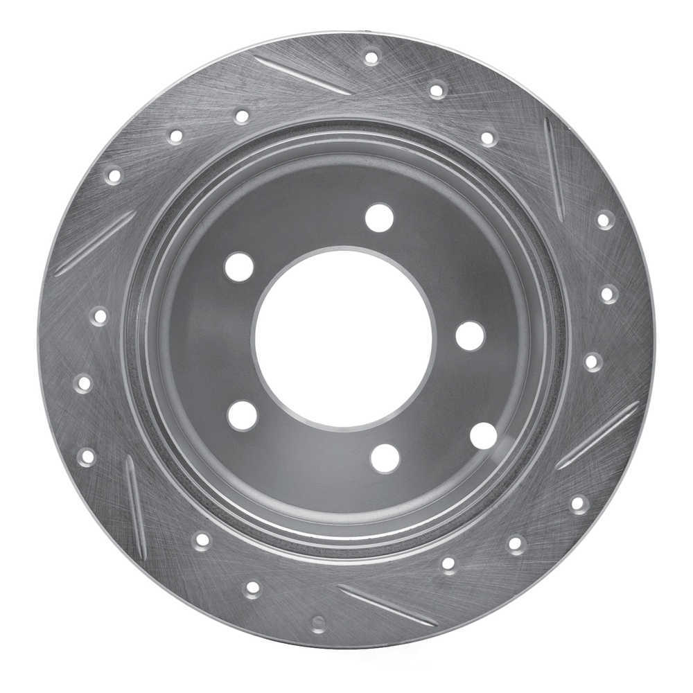 Dynamic Friction Company 631-39022L DFC Brake Rotor - Drilled And Slotted - Silver