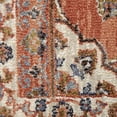 thumbnail image 3 of HomeRoots 532162 6 x 9 ft. Orange Floral Power Loom Rectangle Area Rug, 3 of 5