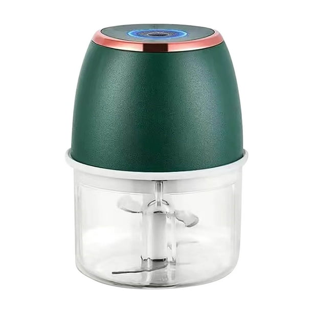 Masher de Puré de Ajo,Molidora Eléctrica Doméstica con Acero Inoxidable de 6 Hojas,Molido de Torbellino para Pulpa de Agitación de Carne,Batería Recargable de 1200Mah 5V 30W,Caja Fuerte para Lavavajil
