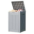 thumbnail image 4 of Patiowell 48 Gallon Resin Deck Box for Outside, Waterproof Storage Box with Lockable Secure, Gray, 4 of 9