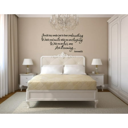 I Could Stay Awake Just Ot Here You Breathing Lyrics Wall Decal Blk 13 X 28