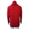 thumbnail image 4 of UJNDER Women Solid Long Sleeve Turtleneck Knitted Sweater Pullover Top Blouse Turtleneck Sweater Women Red XXXL, 4 of 7